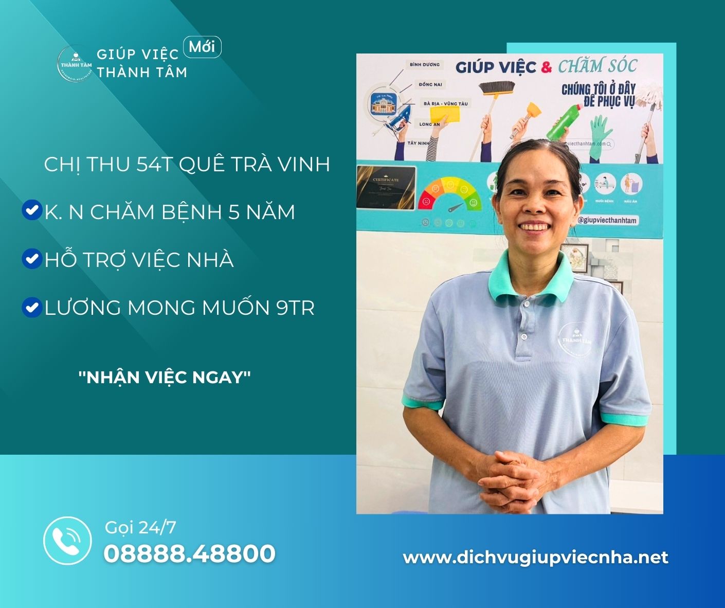 Người chăm bệnh - nhận việc ngay