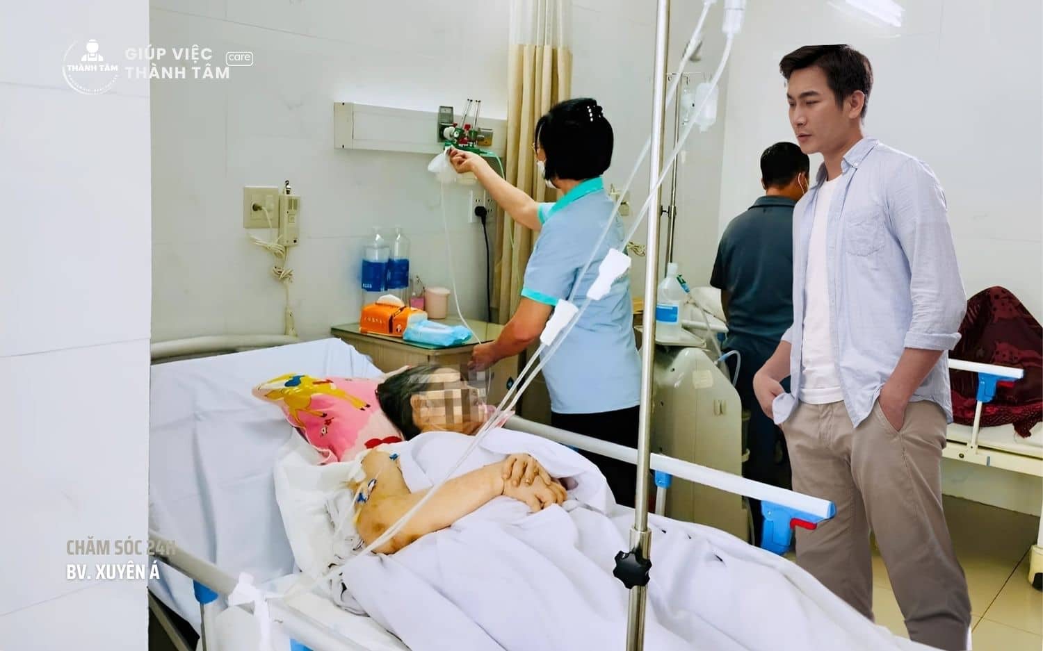 Thành Tâm Care chăm sóc bệnh nhân 24/24 tại bệnh viện Xuyên Á